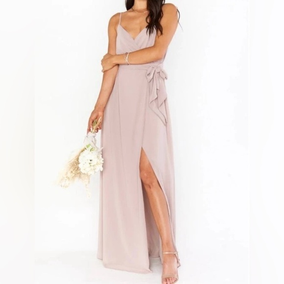 Show Me Your MuMu Liz Maxi Chiffon Dress in Dune - Picture 2 of 8